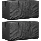 vidaXL Opbergtas voor tuinkussens 135x40x55 cm polyetheen zwart