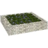 vidaXL Gabion plantenbak verhoogd 800x100x20 cm gegalvaniseerd staal
