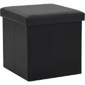 vidaXL Opbergkrukken inklapbaar 2 st PVC bruin
