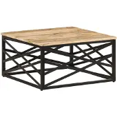 vidaXL Salontafel 68x68x35 cm massief mangohout