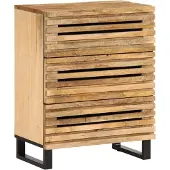 vidaXL Dressoir 60x34x75 cm massief mangohout wit