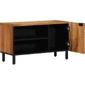 vidaXL TV-kast met plank, bruin, 80 x 33 x 46 cm, massief mangohout