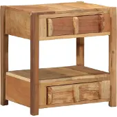 vidaXL Bijzettafel Bruin 43 x 32 x 46 cm Massief Gerecycleerd Hout
