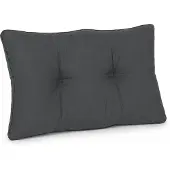 Beautissu loungekussen XLuna †“ rugkussen grafiet grijs 70x40 cm kussen in matraskussen kwaliteit