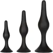 Calexotics - Silicone Anal Starter Kit - Anal Toys Buttplugs Zwart