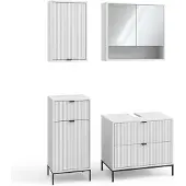 Vicco Badkamermeubelset Eliza, Wit, 4-delig