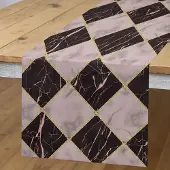Abakuhaus Geometrische Tafelloper – Pastelmarmerprint – 40 × 180 cm