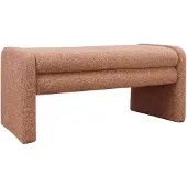 Bronx71 Eetkamerbank Neil bouclé terracotta 100 cm - eettafelbank - eetbank