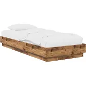 vidaXL Vloerbedframe Oud hout 80 x 200 cm Bewerkt hout