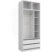 Vicco Elmo Kledingopslagkast – 50 x 40 cm Set van 3 Wit