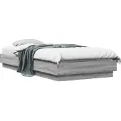 vidaXL Vloerbedframe Grijs Sonoma 80 x 200 cm Bewerkt hout