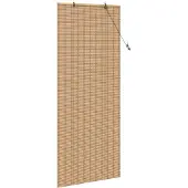 vidaXL Rolgordijn Natuurlijk en Bruin 80 x 220 cm Bamboe