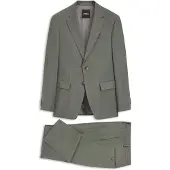 BOSS Tweedelig slim-fit pak met dessin van stretchwol Maat 48