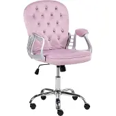 Beliani PRINCESS - Bureaustoel - Lichtviolet - Fluweel