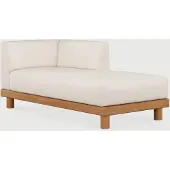 Ethnicraft Monocle modulaire buitenbank teak/stof wit