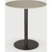 Ethnicraft Blend outdoor bijzettafel metaal/beton donker brons Ø70x76 cm