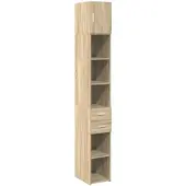 vidaXL Opbergkast smal 30x42,5x225 cm bewerkt hout sonoma eikenkleurig