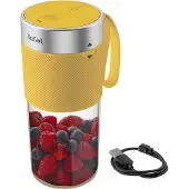 Tefal Lightmix BL1C02 - Blender to Go - Compact - 300ml Tritan beker - USB opladen - Makkelijk Schoonmaken - Geel