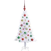 vidaXL Kunstkerstboom met 150 LED Wit 120 cm PVC en Staal
