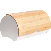 Beliani SAVEUR - Broodtrommel - Wit/Lichtbruin - IJzer