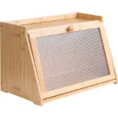 Beliani FARINE - Broodtrommel - Lichtbruin - Bamboe