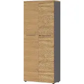 Germania Melamine Draaideurkast Afsluitbaar 800 x 400 x 1.970 mm Bruin, grafiet