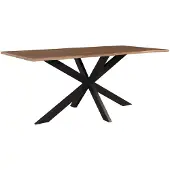 Lizzely Garden & Living Eettafel langwerpig 180cm Jeffo bruin langwerpige tafel