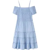 LMTD Off Shoulder Jurk 134 EU Meisjes