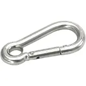 Talamex Carabiner Hook/eye 10 Units Zilver 60 mm