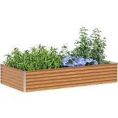 vidaXL Verhoogde plantenbak Lichtbruin 195 x 100 x 36 cm