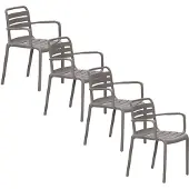 Garden Impressions Moos tuinstoel taupe - 4 stuks