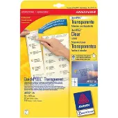 Avery Zweckform AVERY Transparante verzendetiketten voor inkjet J4722-25 Permanent klevend A4 96 x 50,8 mm 25 Vellen à 10 Etiketten