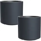 Prosperplast bloempot, met inzet, hoogte 29cm, antraciet - 2 stuks