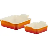 Le Creuset Heritage Ovenschalen Vierkant Oranje