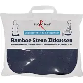 Lucovitaal Bamboe Steun Zitkussen Blauw - 37 x 46 x 8 cm