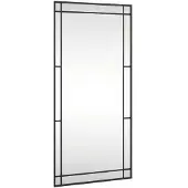 vidaXL Wandspiegel rechthoekig 50x100 cm ijzer zwart