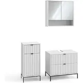 Vicco Eliza Badkamermeubelset – 3 delen Wit