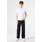 Garcia Ilyano Straight straight leg jeans black denim Zwart Effen - maat 134