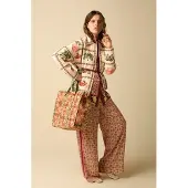 Sissy-Boy Roze wide leg broek met print | Maat: M