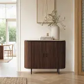 Giga Meubel Dressoir Amber Walnoot Travertin 120cm