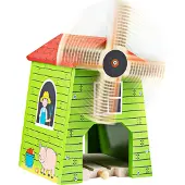 Bigjigs houten treinbaan windmolen