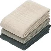 Liewood Lewis muslin hydrofiele doek 3-delig 65x65 cm Dove blue mix