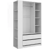 Vicco Elmo Kledingopslagkast – 50 x 200 cm Set van 2 Wit