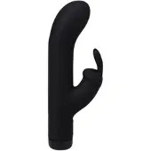 Doc Johnson - Silicone Rabbit Vibrator - Zwart