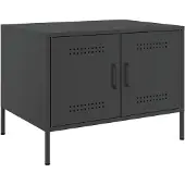 vidaXL Salontafel 68x50x50,5 cm staal zwart