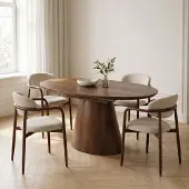 Giga Meubel Eettafel Sivan Walnoot Ovaal Uitschuifbaar 160-200cm