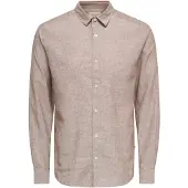 Only & Sons - ONSCAIDEN LIFE LS SOLID LINEN BLEND NOOS Heren Overhemd