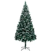 Prolenta Maison Exclusive - Kunstkerstboom met kegels en sneeuwvlokken, 240 cm