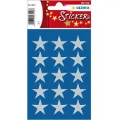 Herma Stickers ster folie zilver, Ø 22 mm - 20 stuks