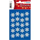 Herma Stickers ster 6-puntig, zilver Ø 21 mm - 20 stuks